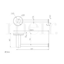 Round Straight Toilet Roll Holder